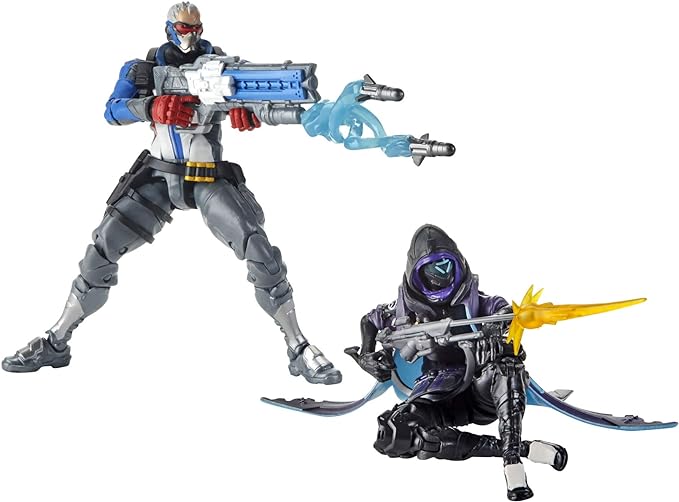 Hasbro Toys Overwatch Ultimates Series Soldier: 76 & Shrike (Ana) Skin Dual Pack 6" Collectible Action Figures - Figurio