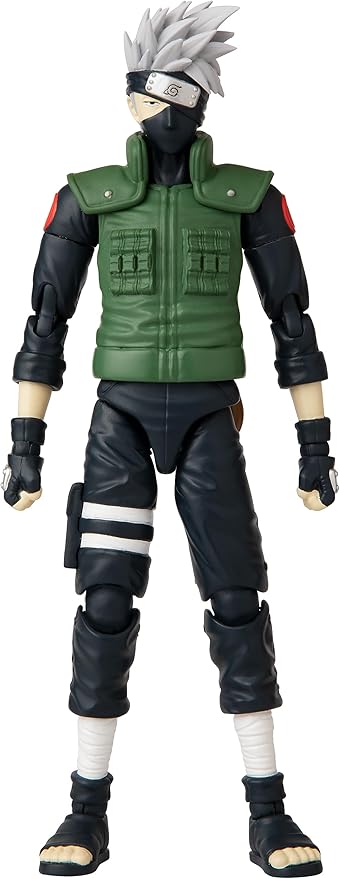 BANDAI Anime Heroes Naruto Action Figure Hatake Kakashi | 17cm Naruto Figure Hatake Kakashi Figure with Extra Hands and Accessories | Naruto Shippuden Anime Figure Action Figures for Boys and Girls - Figurio