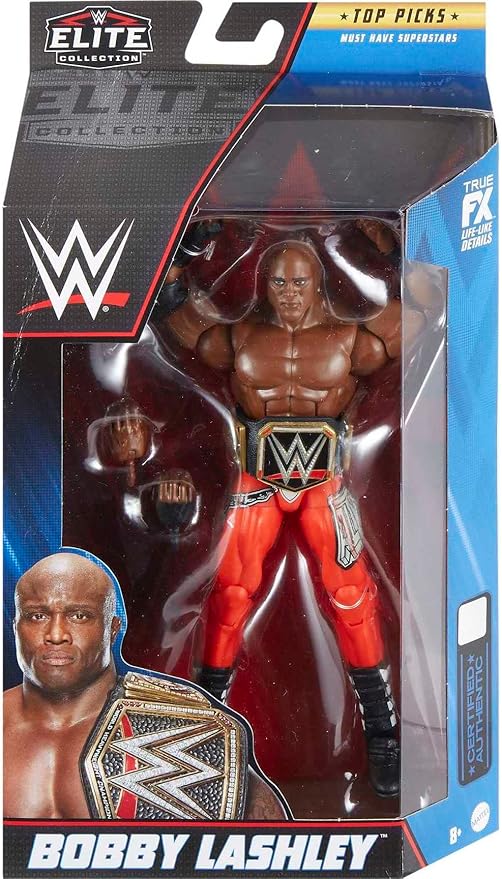 Mattel WWE Bobby Lashley Top Picks Elite Collection Action Figure, Articulation & Life-Like Detail, Interchangeable Accessories, 6-inch - Figurio