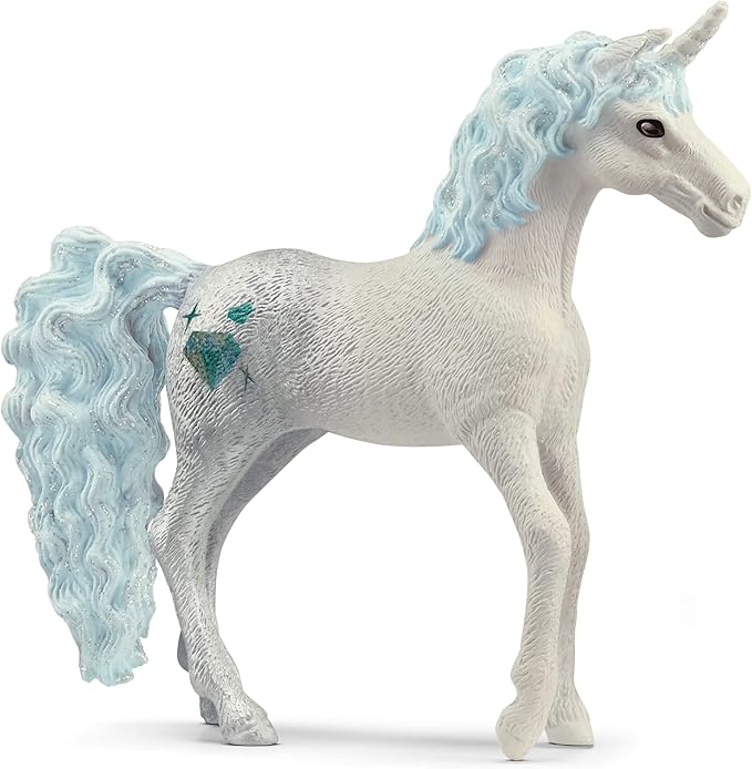 SCHLEICH bayala, Unicorn Toys for Girls and Boys, Collectible Unicorn Gemstone Series 2023, Diamond - Figurio