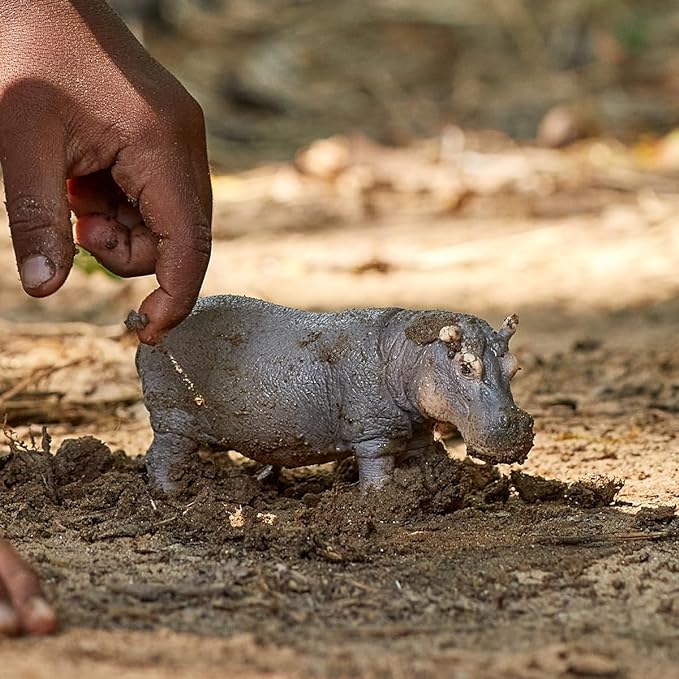 Schleich Wild Life Realistic Detailed Hippopotamus Figurine - Wild Hippo Figurine Toy for Play and Education, Highly Durable and Detailed, for Boys and Girls, Gift for Kids Ages 3+ - Figurio