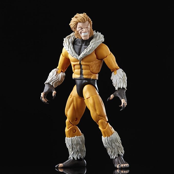 Marvel Legends Series X-Men Sabretooth Action Figure 6-Inch Collectible Toy, 3 Build-A-Figure Part - Figurio