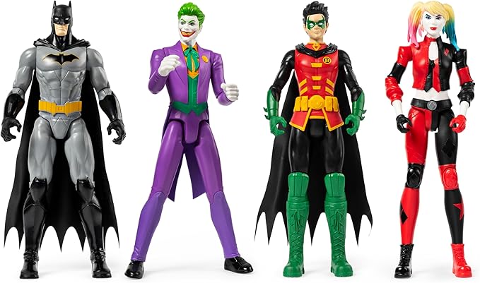 DC Comics, Batman 12-Inch Action Figure Collectible 4-Pack, Toys for Kids and Collectors Ages 3 and up (Styles May Vary) - Figurio