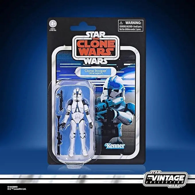 STAR WARS Hasbro The Vintage Collection Clone Trooper (501st Legion) Toy,3.75-Inch-Scale The Clone Wars Action Figure,Toys Kids Ages 4 and Up,(F5834) - Figurio