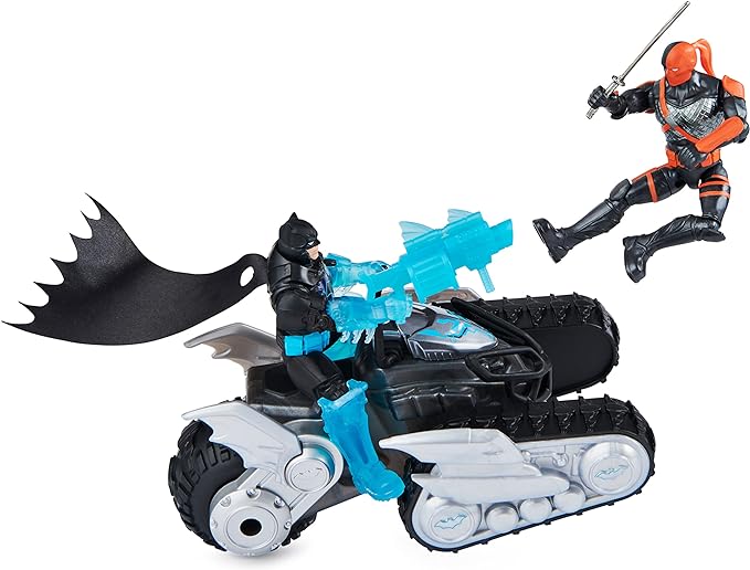 DC Comics Batman Bat-Tech Crawler with 4-inch Exclusive Deathstroke and Batman Action Figures, Includes 12 Accessories, Kids Toys for Boys Ages 3 and Up - Figurio