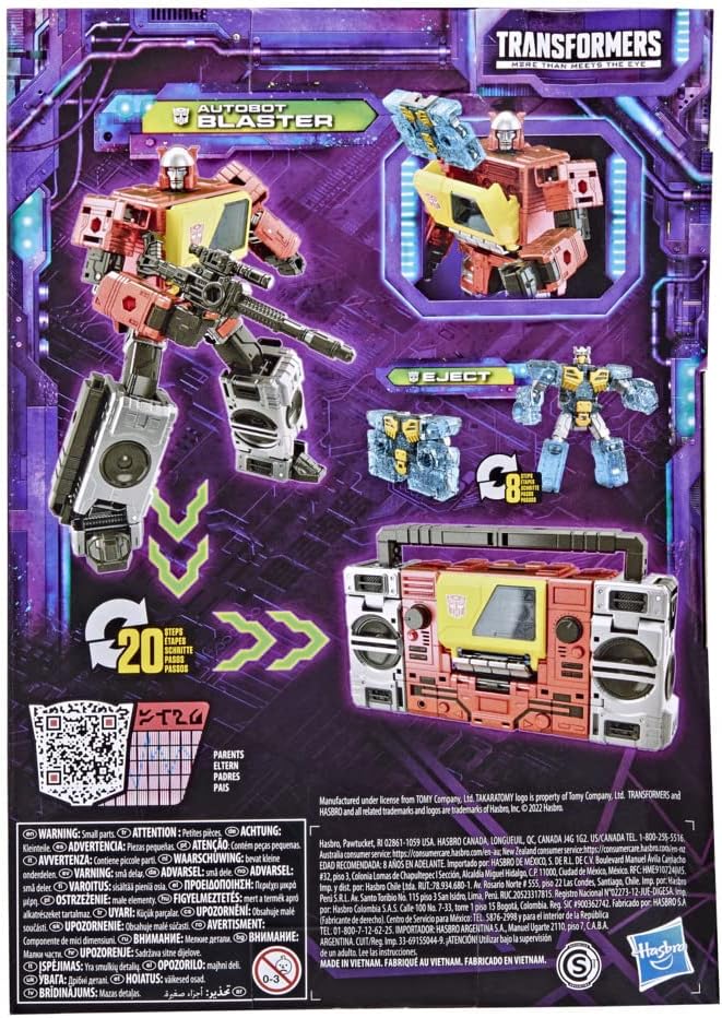 Transformers Toys Generations Legacy Voyager Autobot Blaster & Eject Action Figures - Kids Ages 8 and Up, 7-inch - Figurio