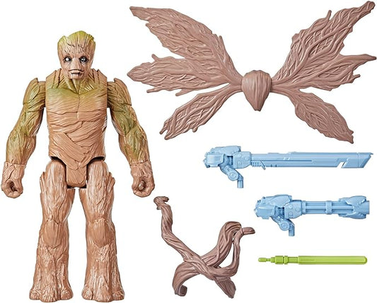 Marvel Titan Hero Series Guardians of The Galaxy Vol. 3 Deluxe Blast 'N Battle Groot Action Figure, 11.5-Inch with Accessories - Figurio