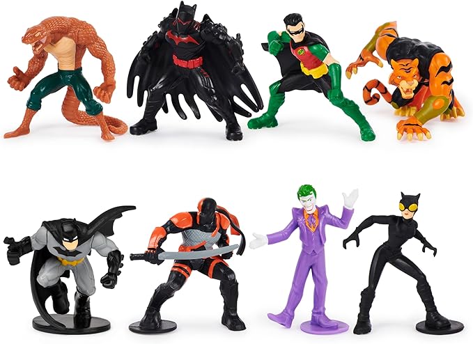 DC Comics Batman 2-inch Scale 8-Pack of Collectible Mini Action Figures (Amazon Exclusive), Kids Toys for Boys Aged 3 and up - Figurio