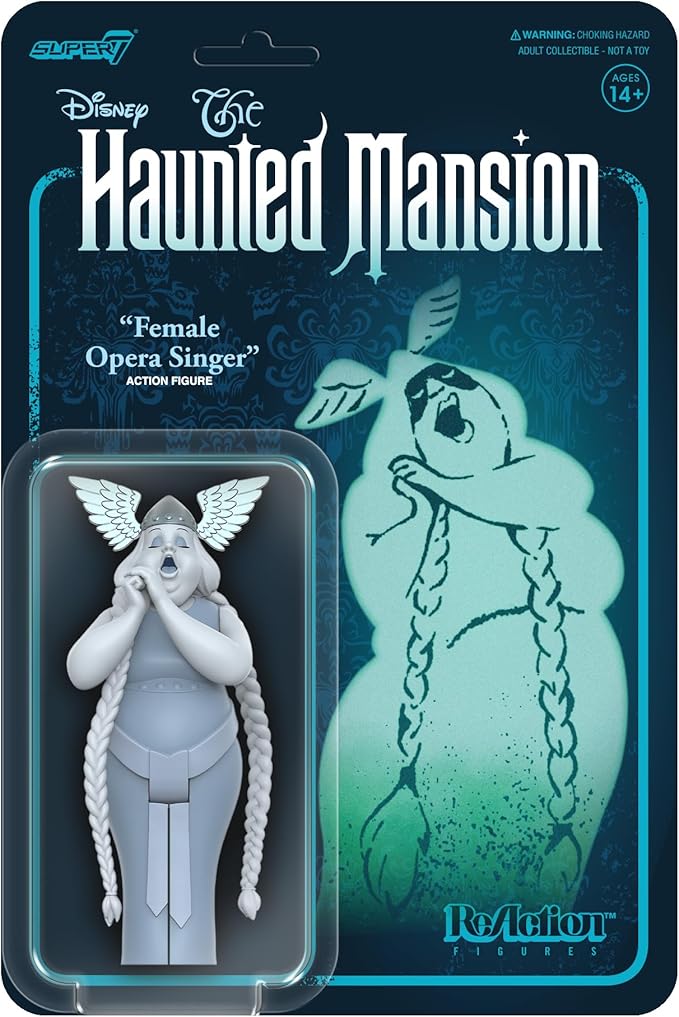 Super7 Disney Haunted Mansion Female Opera Singer - 3.75" Disney Action Figure with Accessory Classic Disney Collectibles and Retro Toys - Figurio