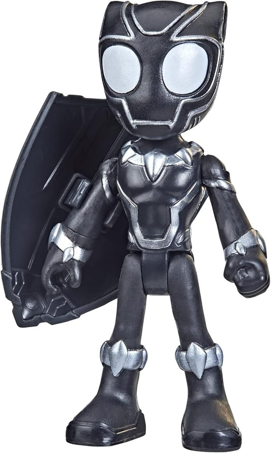 Marvel Spidey and His Amazing Friends Black Panther Hero Figure Toy, 4-Inch Super Hero Action Figure with 1 Accessory for Kids Ages 3 and Up - Figurio