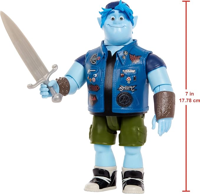 Mattel Pixar Onward Core Figure Barley Character Action Figure Realistic Movie Toy Brother Doll for Storytelling, Display and Collecting for Ages 3 and Up - Figurio