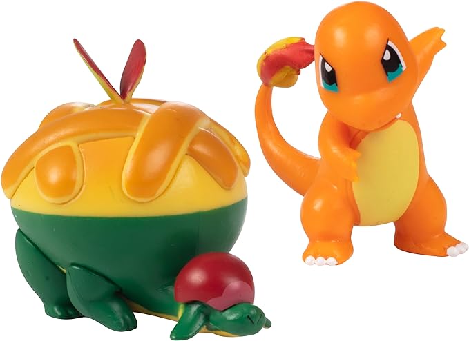 Pokemon Battle Ready! Figure Set, 8 Pieces - Playset with 2 & 3 inch Figures - Charmander, Bulbasaur, Squirtle, Lucario, Zubat, Appletun, Alolan Vulpix & Porygon - Gift for Kids, Boys, Girls - Figurio