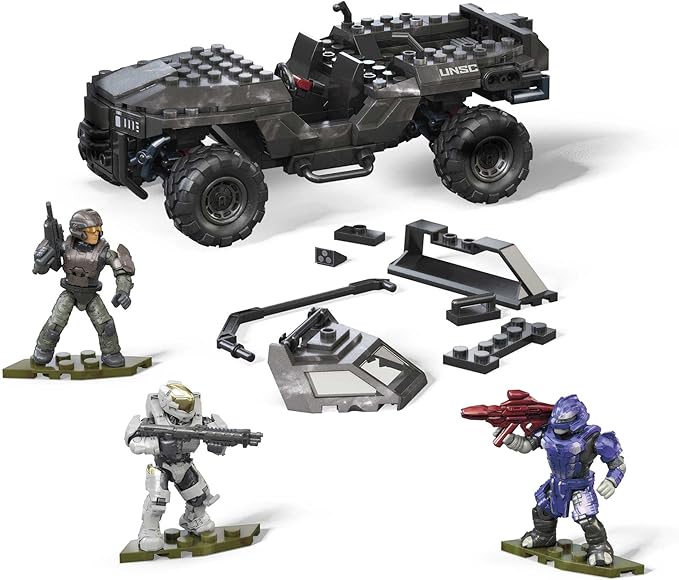 Mega Halo Infinite Toy Car Building Toys Set, UNSC Razorback Blitz Vehicle with 303 Pieces, 4 Micro Action Figures and Accessories, Gift Ideas - Figurio