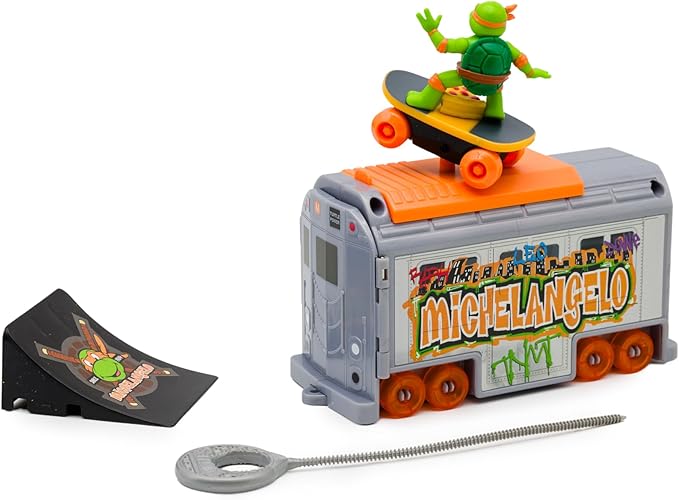 Teenage Mutant Ninja Turtles 5" Switch Kick Subway Launcher Michelangelo Ages 3+ Shredding Action Figure - Figurio