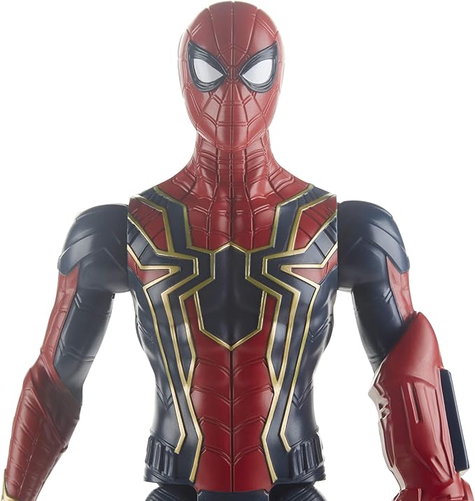 Avengers Marvel Titan Hero Series Iron Spider 12"-Scale Super Hero Action Figure with Titan Hero Power Fx Port - Figurio