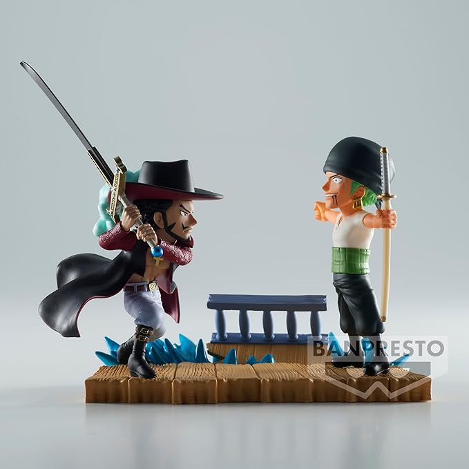 Banpresto - One Piece - Log Stories - Roronoa Zoro vs Dracule Mihawk, Bandai Spirits World Collectable Figure - Figurio