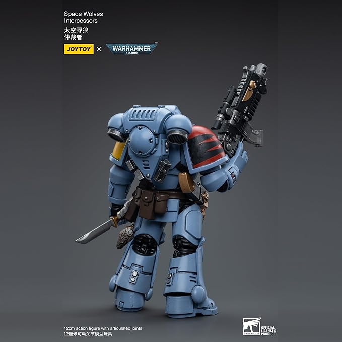 JOYTOY 1/18 Action Figure Warhammer 40,000 Space Wolves Intercessors Ver.3 4.96 Inch Movable Model Collectible Figurine - Figurio