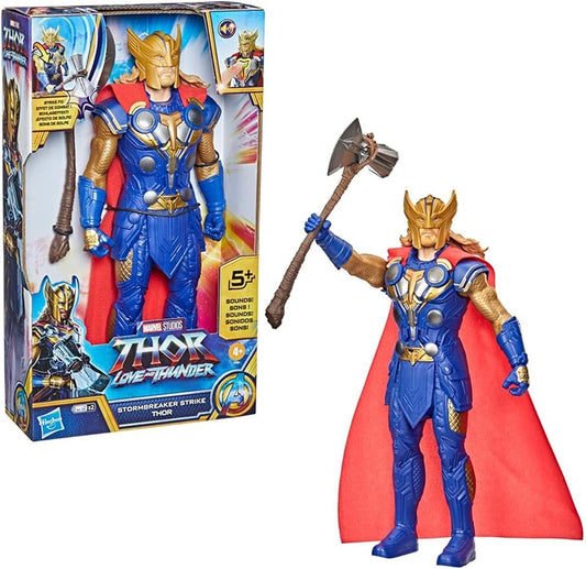 Marvel Studios’ Thor: Love and Thunder Stormbreaker Strike Thor Toy, 12-Inch-Scale Electronic Action Figure, Toys for Kids Ages 4 and Up - Figurio