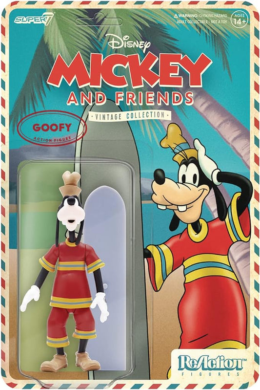 Super7 Disney Mickey and Friends Goofy (Hawaiian Holiday) - 3.75" Disney Action Figure with Accessory Vintage Disney Collectibles and Retro Toys - Figurio