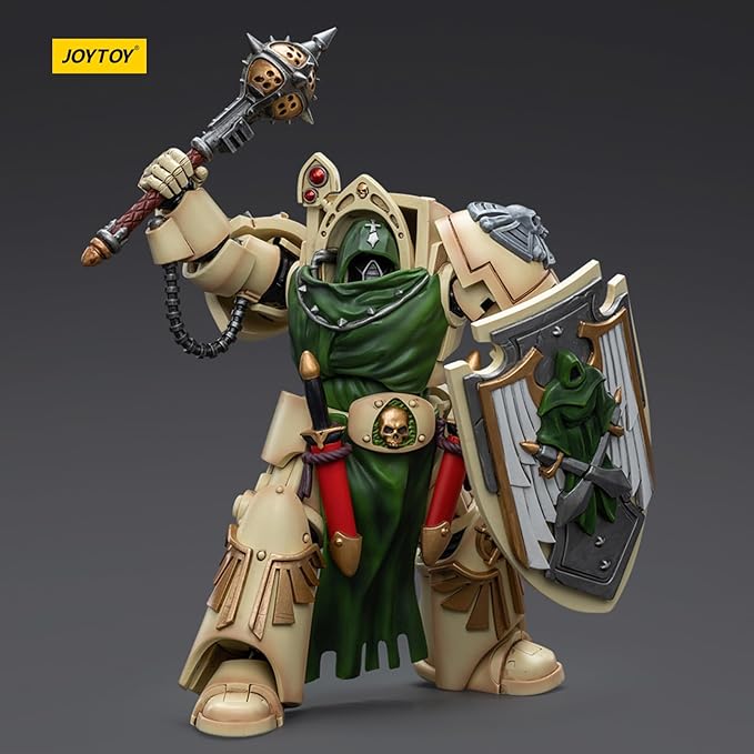 JOYTOY JT9213 40K 1/18 Action Figure Toy, Dark Angels Deathwing Knight with Mace of Absolution 2, 4-inch Gift for Action Figure Lovers & Collectors above - Figurio