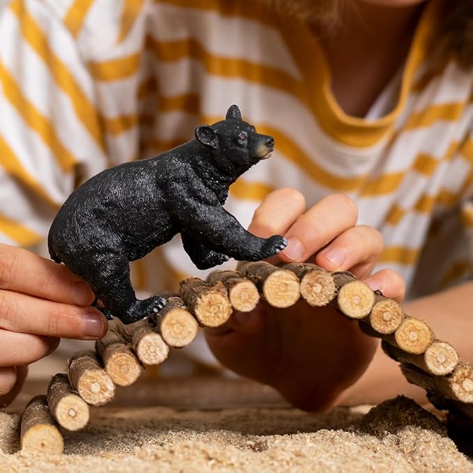 Schleich Wild Life New 2024 Wild Animal Toy American Black Bear Figurine - Figurio