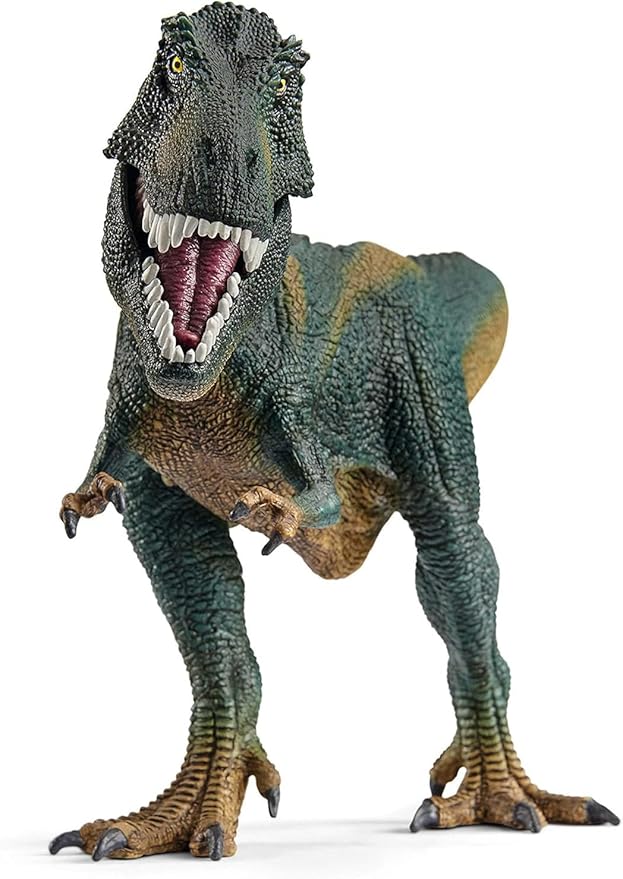 schleich DINOSAURS — Tyrannosaurus Rex, T-Rex Toy with Realistic Detail and Movable Jaw, Imagination-Inspiring Dinosaur Toys for Girls and Boys Ages 4+, Dark Green - Figurio