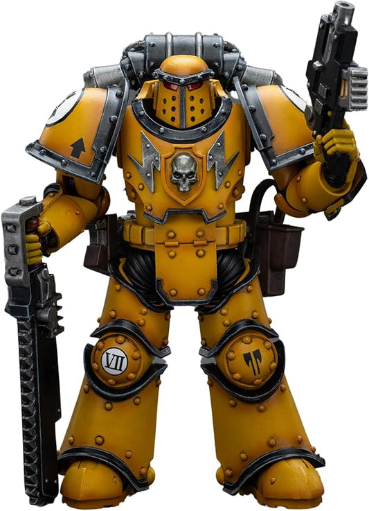 JOYTOY Warhammer 40,000 1/18 Action Figure Imperial Fists Legion MkIII Despoiler Squad Legion Despoiler with Chainsword Collection Model Christmas Birthday Gifts - Figurio