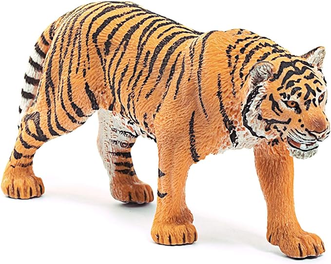 Schleich Wild Life, Realistic Safari Jungle Animal Toys for Boys and Girls, Tiger Toy Figurine, Ages 3+ - Figurio