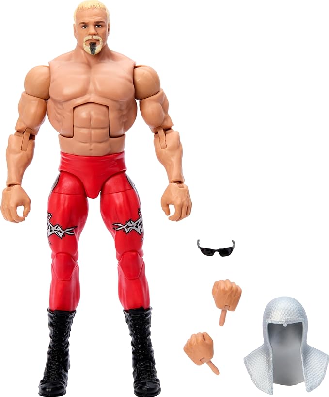 Mattel WWE Elite Action Figure & Accessories, 6-inch Collectible Scott Steiner with 25 Articulation Points, Life-Like Look & Swappable Hands - Figurio