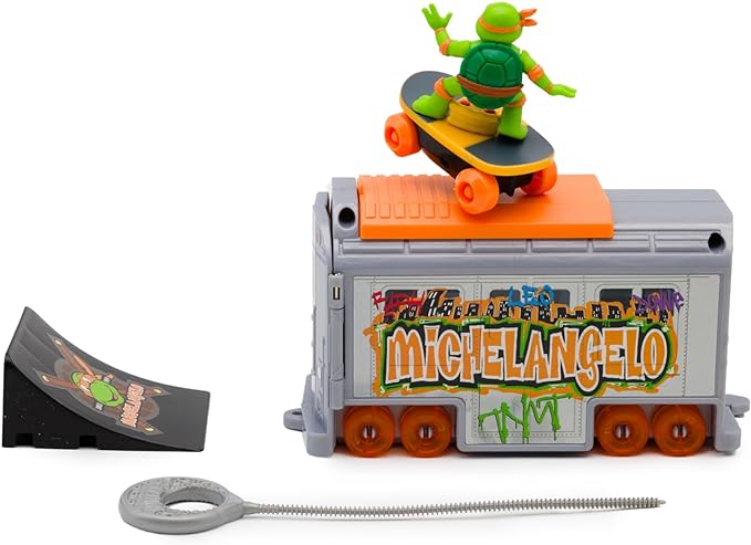 Teenage Mutant Ninja Turtles 5" Switch Kick Subway Launcher Michelangelo Ages 3+ Shredding Action Figure - Figurio