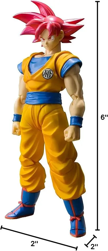 Bandai Tamashii Nations S.H. Figuarts Super Saiyan God Son Goku "Dragon Ball Super" Action Figure - Figurio