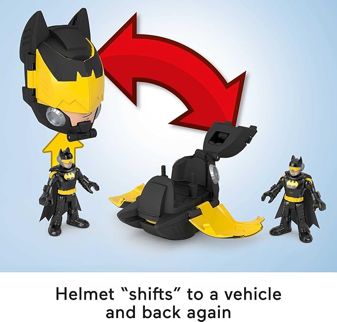 Fisher-Price Imaginext DC Super Friends Batman Toy Head Shifters Batwing & Figure Set for Preschool Pretend Play Kids Ages 3+ Years - Figurio