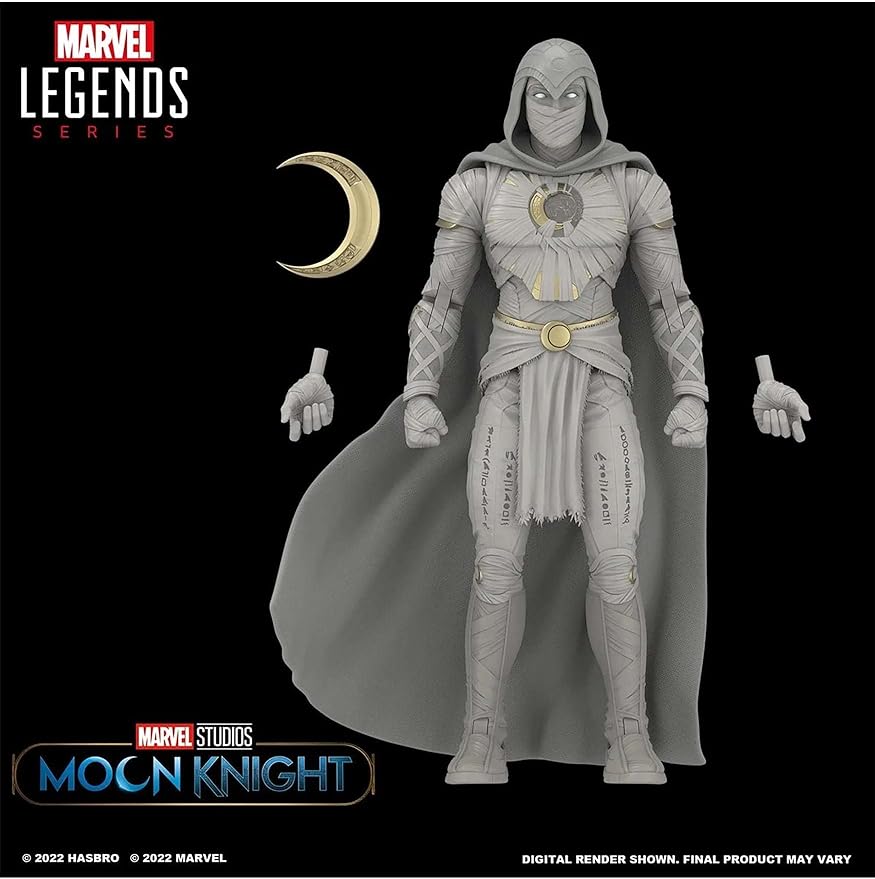 Marvel Legends Series Disney Plus Moon Knight MCU Series Action Figure 6-inch Collectible Toy, Includes 4 Accessories - Figurio