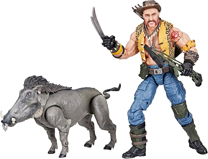 G.I. Joe Classified Series #125, Dreadnok Gnawgahyde and Pets Porkbelly & Yobbo, Collectible 6-Inch Action Figure with 16 Accessories - Figurio