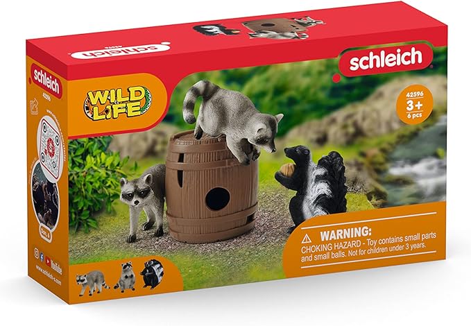 Schleich Wild Life, 5-Piece Playset, Animal Toys for Boys and Girls 3-8 Years Old, Nutty Mischief, Ages 3+ - Figurio