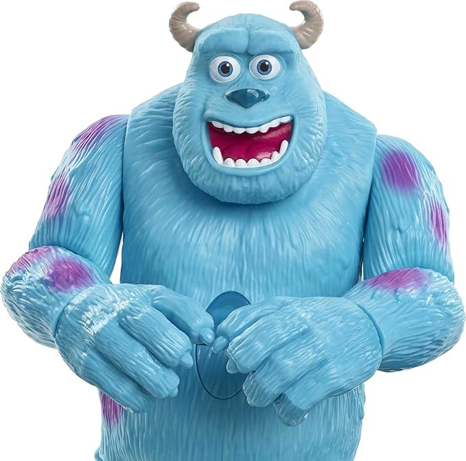 Mattel Pixar Interactables Sulley Talking Action Figure, 8-in Tall Posable Movie Character Toy, Interacts with Other Figures, Kids Gift Ages 3 Years & Older,Multi,GWC19 - Figurio