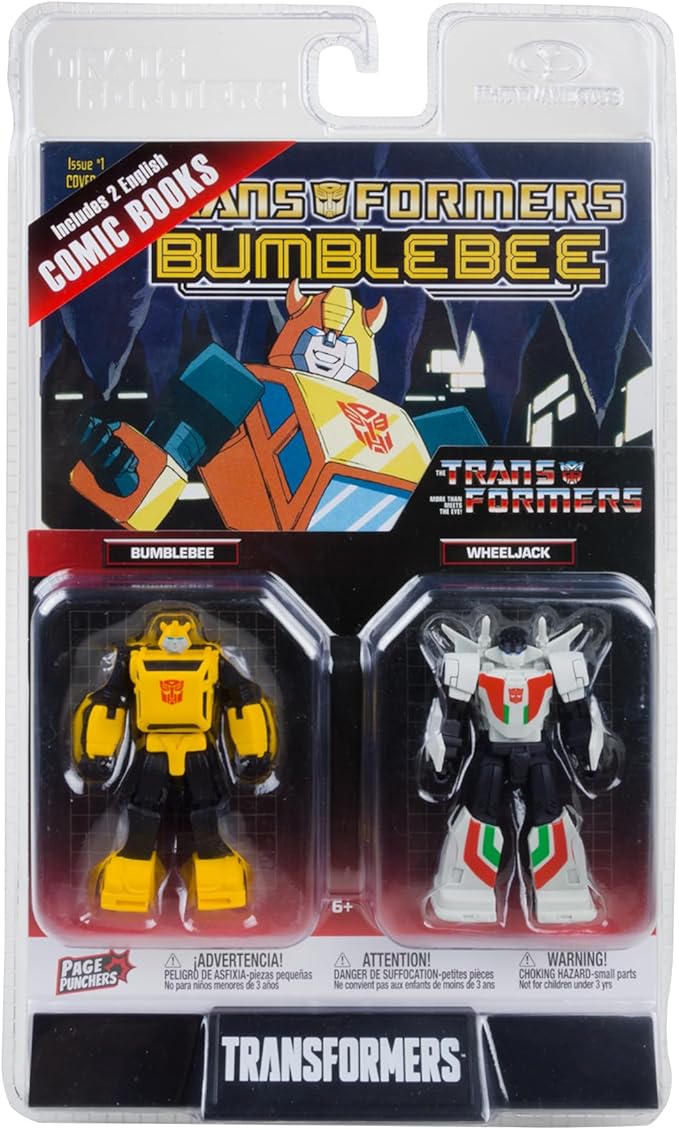 McFarlane Toys - Transformers Page Punchers 2pk Bumblebee and Wheeljack 3in Action Figures with 2 Comics - Figurio