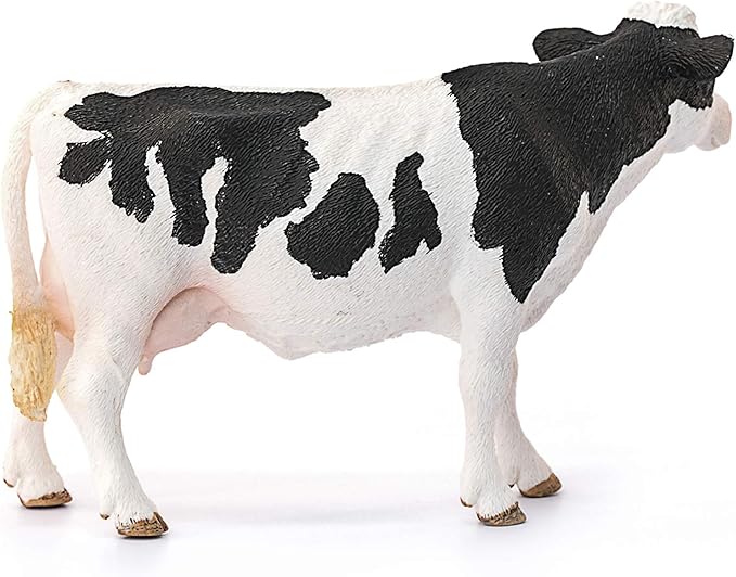 Schleich Farm World, Farm Animal Toys for Kids Ages 3 and Above, Black and White Holstein Cow Toy Figure - Figurio