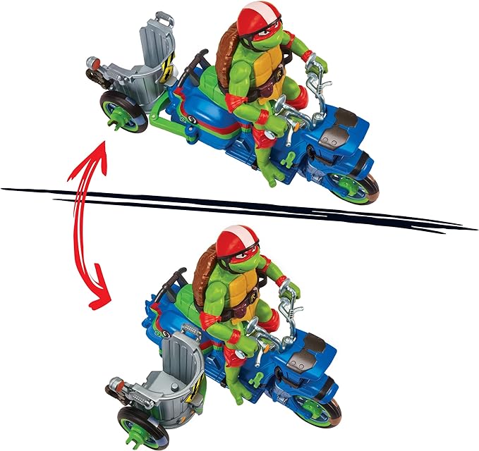 Teenage Mutant Ninja Turtles: Mutant Mayhem Battle Cycle with Exclusive Raphael Figure by Playmates Toys - Figurio