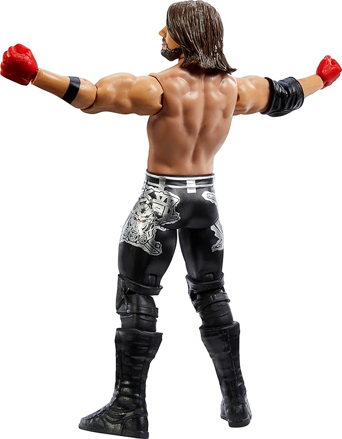 Mattel WWE Action Figure, 6-inch Collectible AJ Styles with 10 Articulation Points & Life-Like Look  - Figurio