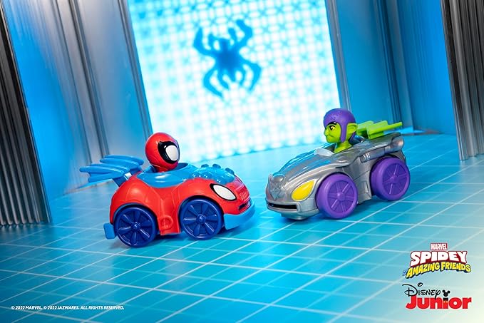 Marvel Spidey and his Amazing Friends Little Vehicle 2-Pack - 5” Disc Dashers Featuring Spidey Vs Green Goblin - Amazon Exclusive - Figurio