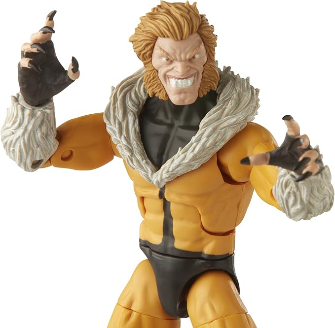 Marvel Legends Series X-Men Sabretooth Action Figure 6-Inch Collectible Toy, 3 Build-A-Figure Part - Figurio