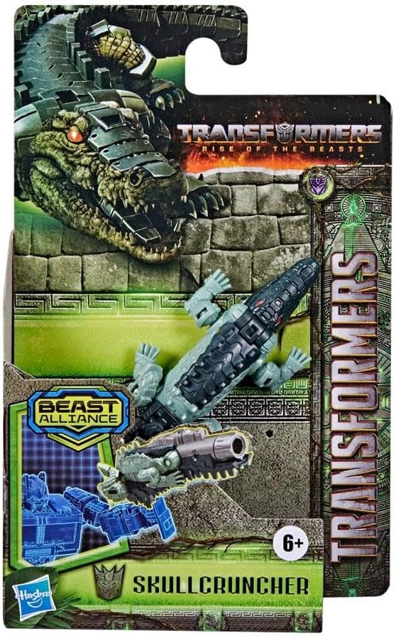 Transformers Toys Rise of The Beasts Movie, Beast Alliance, Beast Battle Masters Skullcruncher Action Figure - Ages 6 and Up, 3-inch - Figurio