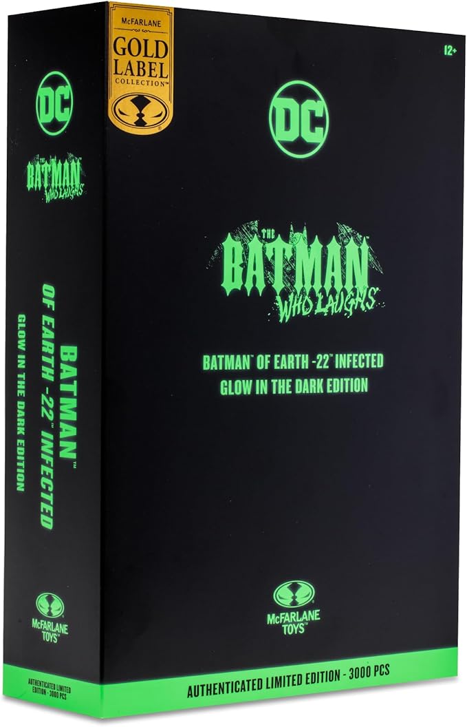 McFarlane Toys - DC Multiverse Batman of Earth -22 Infected Glow in The Dark Edition 7in Action Figure, Gold Label, Amazon Exclusive - Figurio