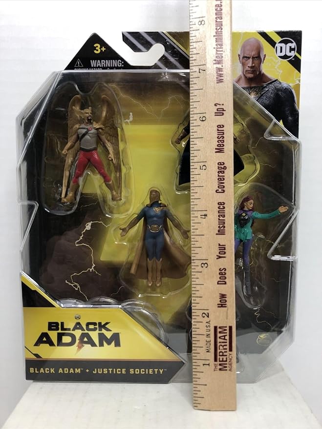 DC Comics, Black Adam Justice Society Set 10-Pack, 2-Inch Action Figures with Stands, Black Adam Movie Collectible Kids Toys, Ages 3 and Up - Figurio