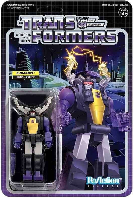 Super7 Transformers Shrapnel 3.75 in ReAction Figure - Figurio