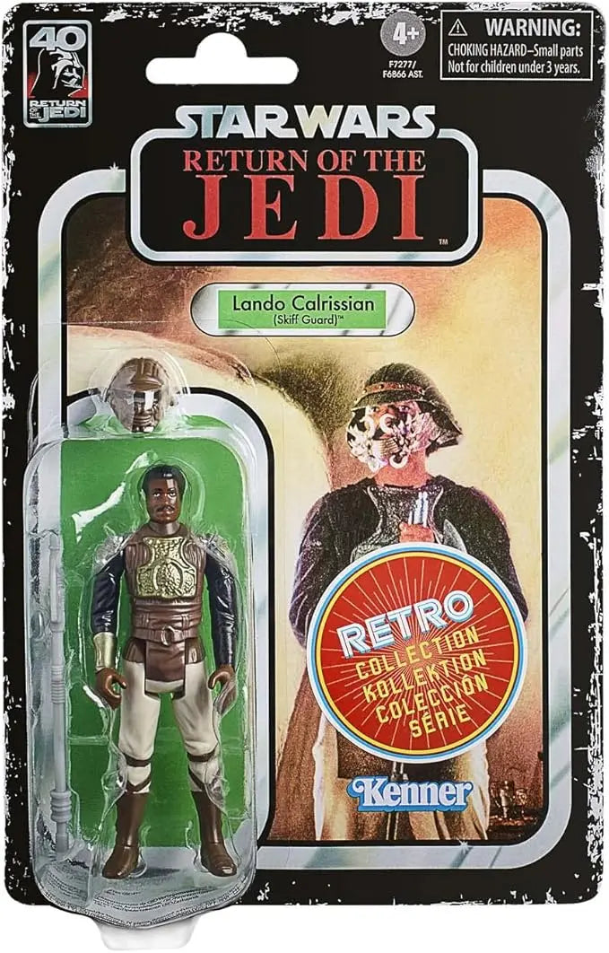 STAR WARS Retro Collection Lando Calrissian (Skiff Guard), Return of The Jedi 3.75-Inch Collectible Action Figures, Ages 4 and Up (F7277) - Figurio