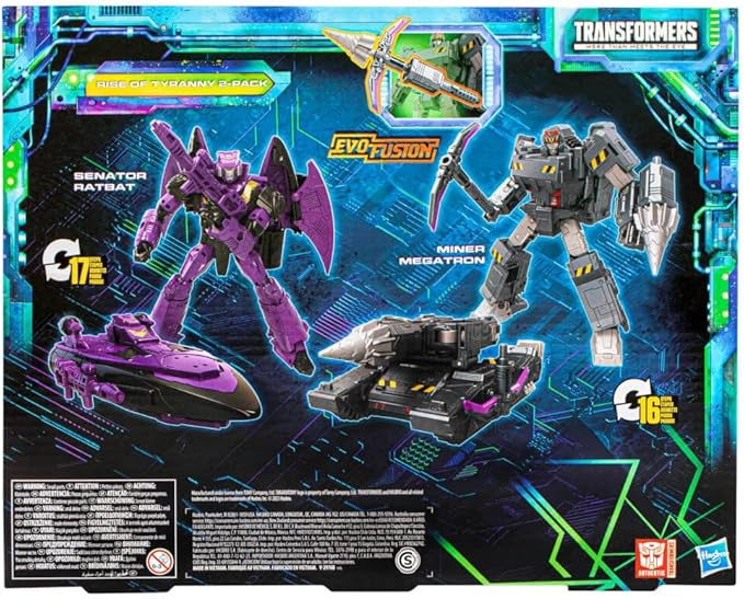 Transformers Toys Legacy Evolution Miner Megatron & Senator Ratbat Rise of Tyranny 2-Pack, 7-inch, Action Figures for Boys and Girls Ages 8 and Up (Amazon Exclusive) - Figurio