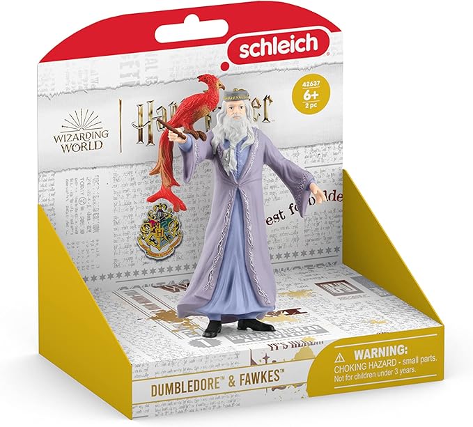 Schleich Wizarding World of Harry Potter 2-Piece Set with Albus Dumbledore & Fawkes Figurines for Kids Ages 6+ - Figurio