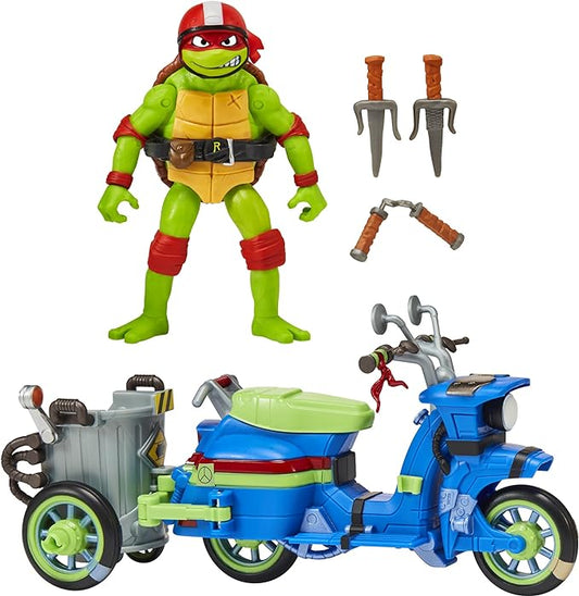 Teenage Mutant Ninja Turtles: Mutant Mayhem Battle Cycle with Exclusive Raphael Figure by Playmates Toys - Figurio